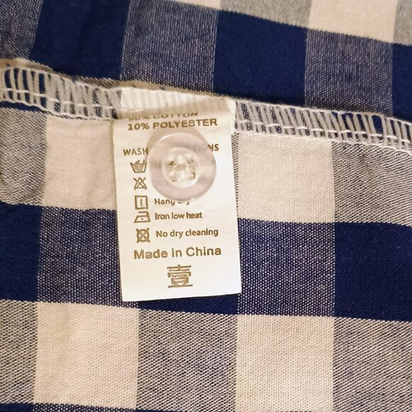 EUC: Boys' sz 3T Blue & White Plaid Shirt with Bow Tie (see description on size) - Picture 3 of 6